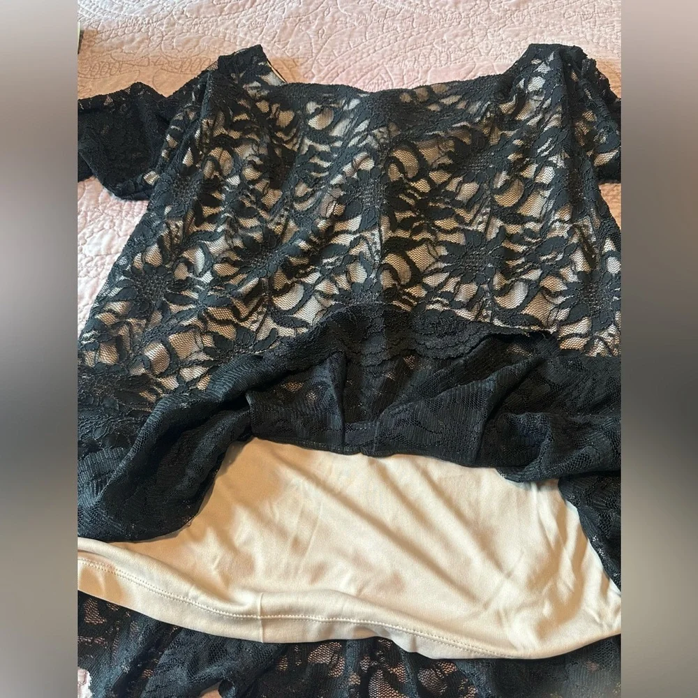 Calvin Klein Elegant Black Lace Dress - 14 - Picture 10 of 11